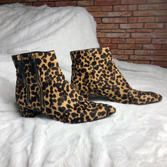 nine west leopard booties